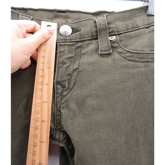 True Religion Jeans 25 Olive Legging Skinny Denim Stretch Lyocell * - Picture 6 of 14